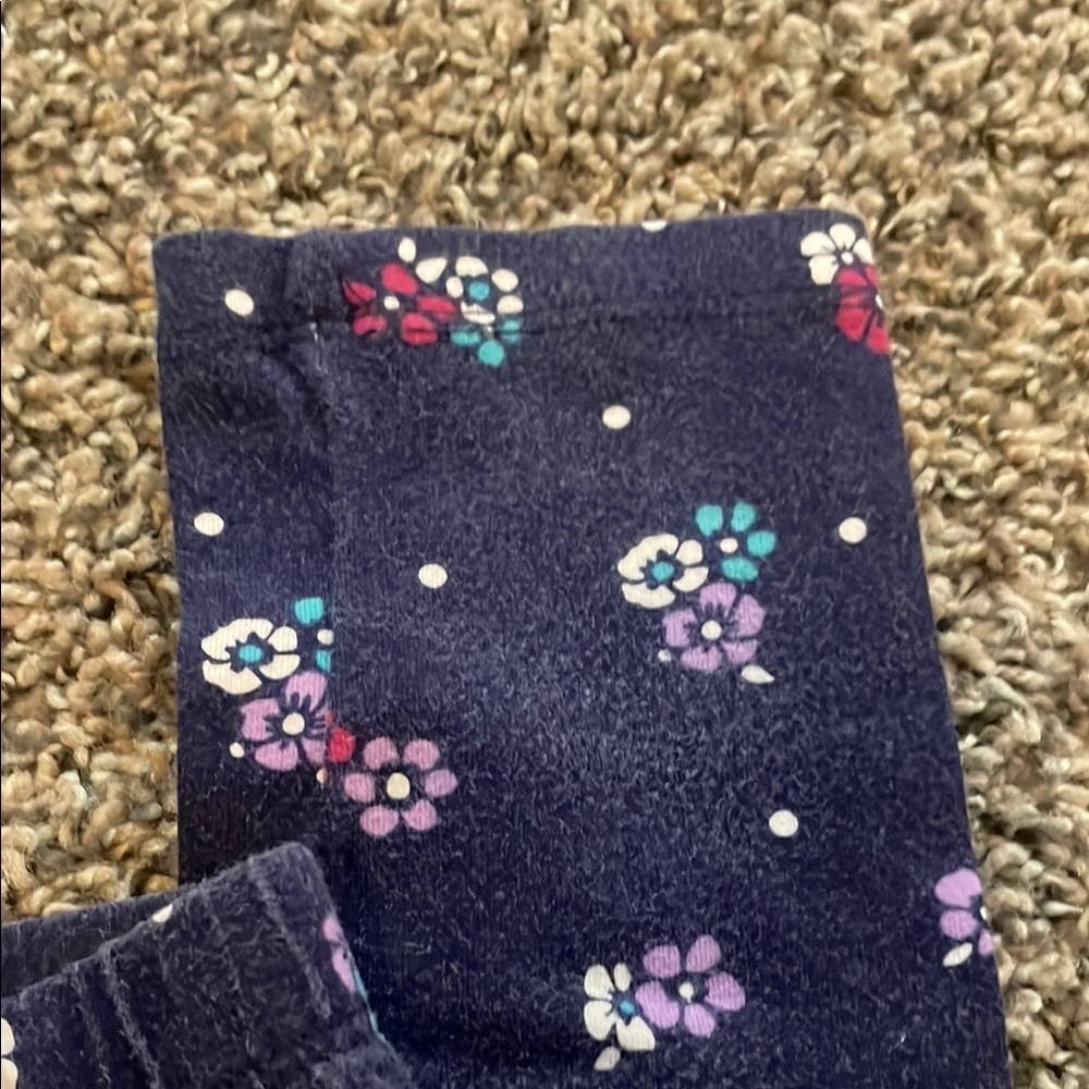 Gymboree Navy Floral Kids Leggings - Picture 4 of 4